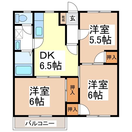 タウンＪＮＴＫ　Ｆ棟の物件間取画像